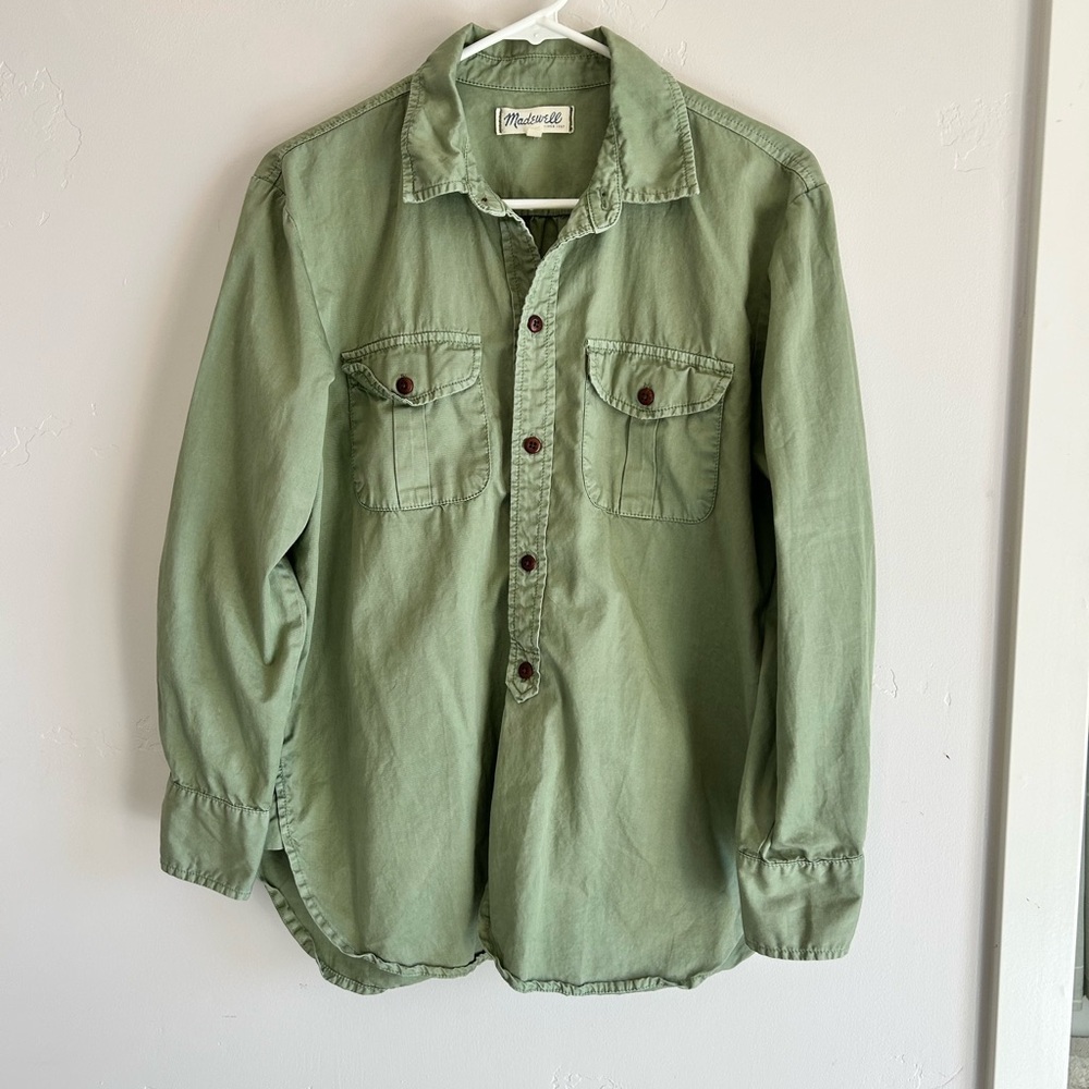 Madewell Olive Button Down Shirt